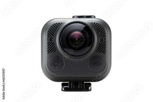 High-Tech GoPro with Full 360 Degree Recording Isolated on Transparent Background