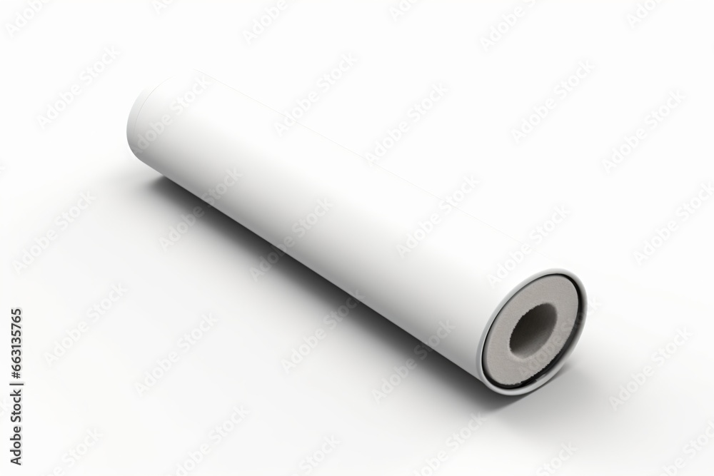 White paper roll isolated on a white background White paper roll isolated on a white background