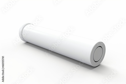 White battery isolated on a white background photo