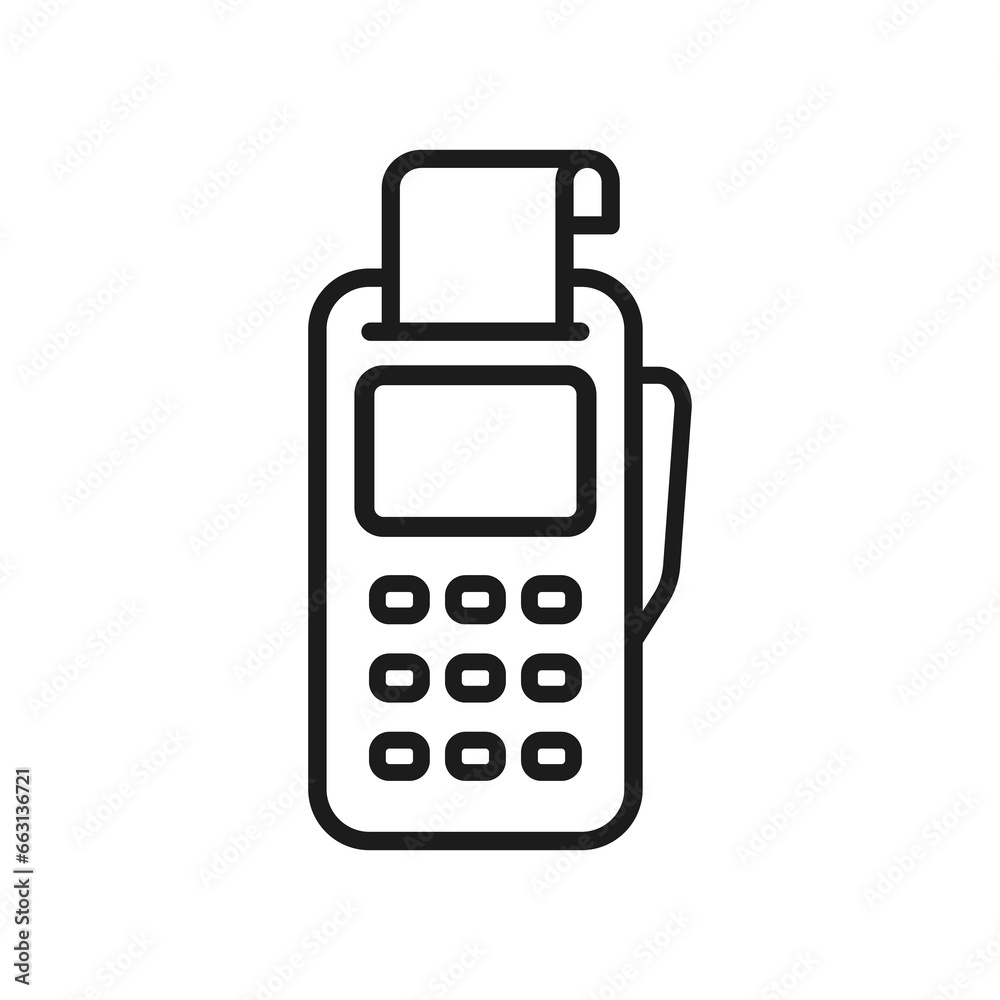 POS Terminal icon. Credit Card Machine Icon POS Terminal icon. Credit Card Machine Icon