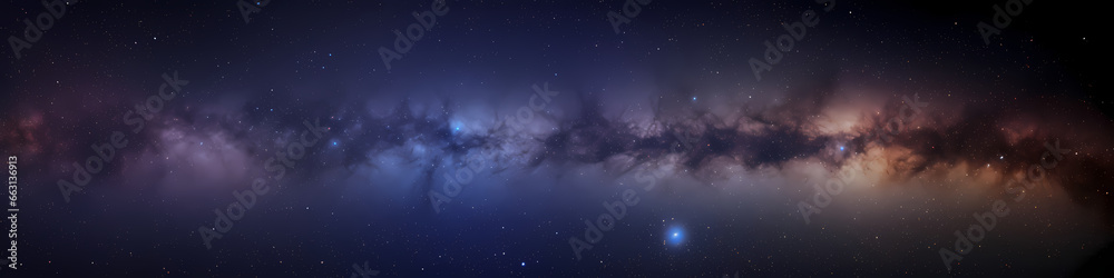 milky way galaxy for banner or other project  - obrazy, fototapety, plakaty 