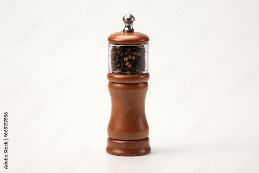 A wooden pepper or salt shaker A wooden pepper or salt shaker