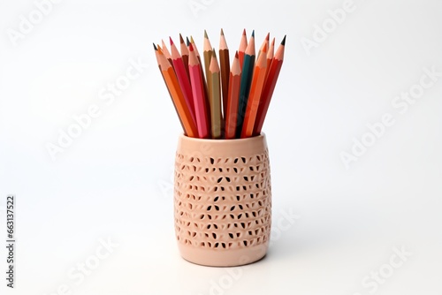 A pencil stand isolated on a white background