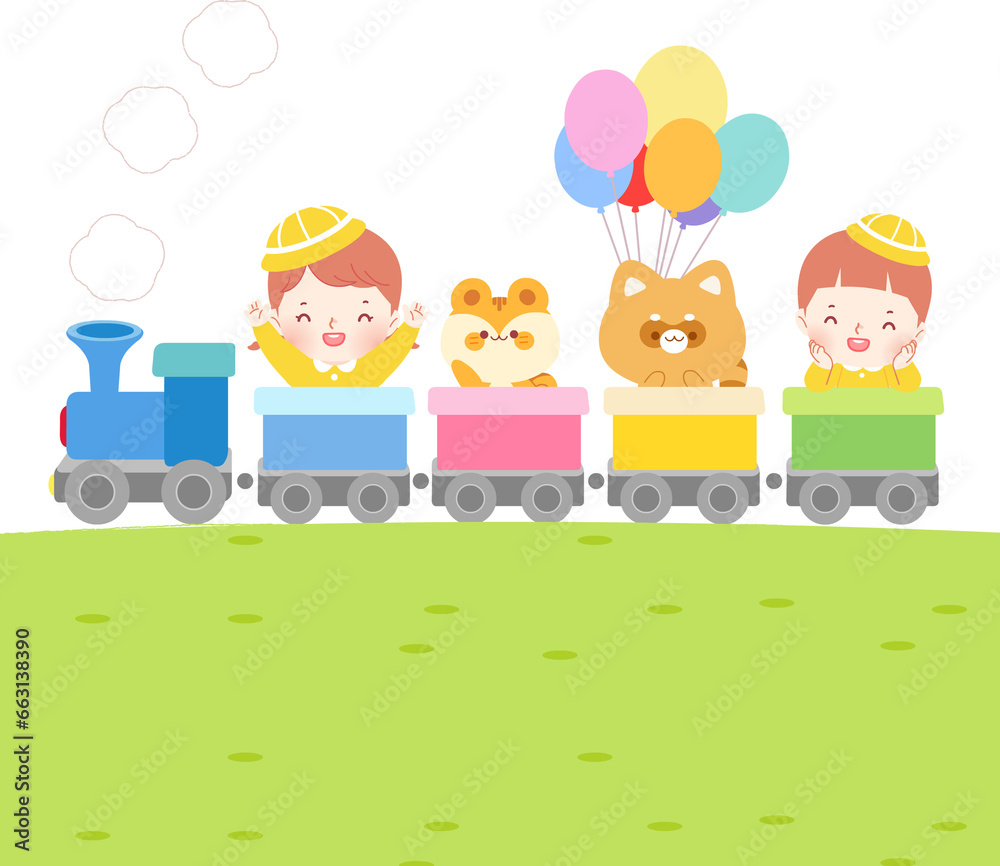 a children's train a children's train