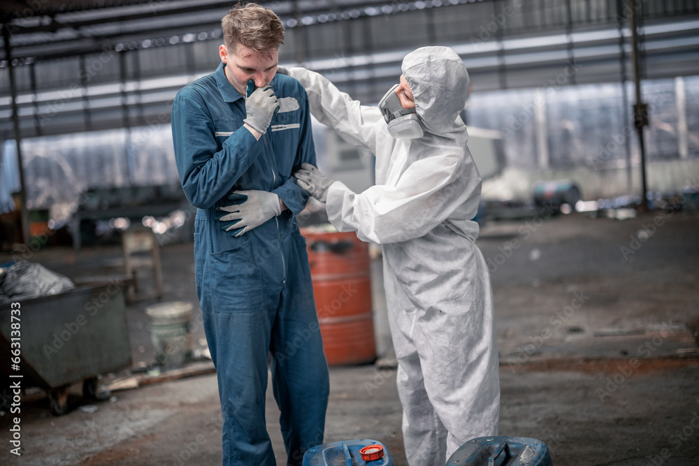 Industrial waste inspector protect workers from hazards, and giving lifesaving aid in emergencies. Industrial waste inspector protect workers from hazards, and giving lifesaving aid in emergencies.