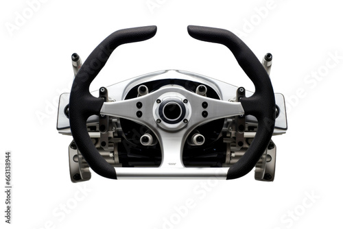 Sleek Sports Car Steering Wheel Isolated on Transparent Background