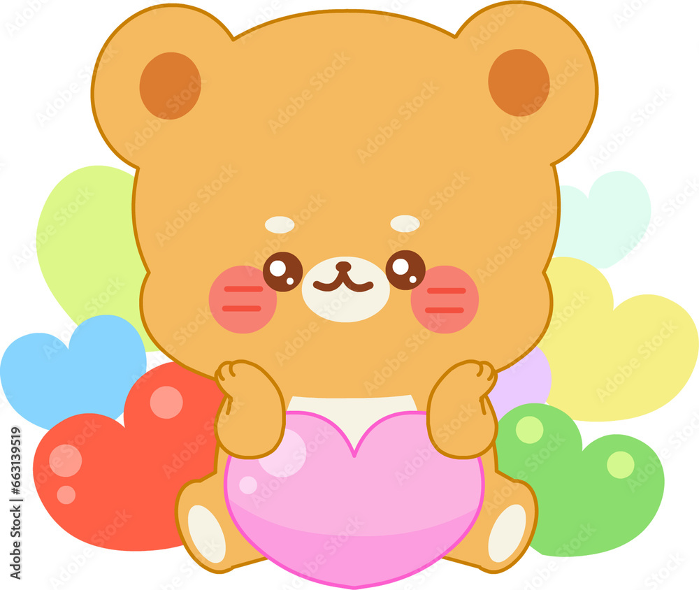 A cute bear character A cute bear character