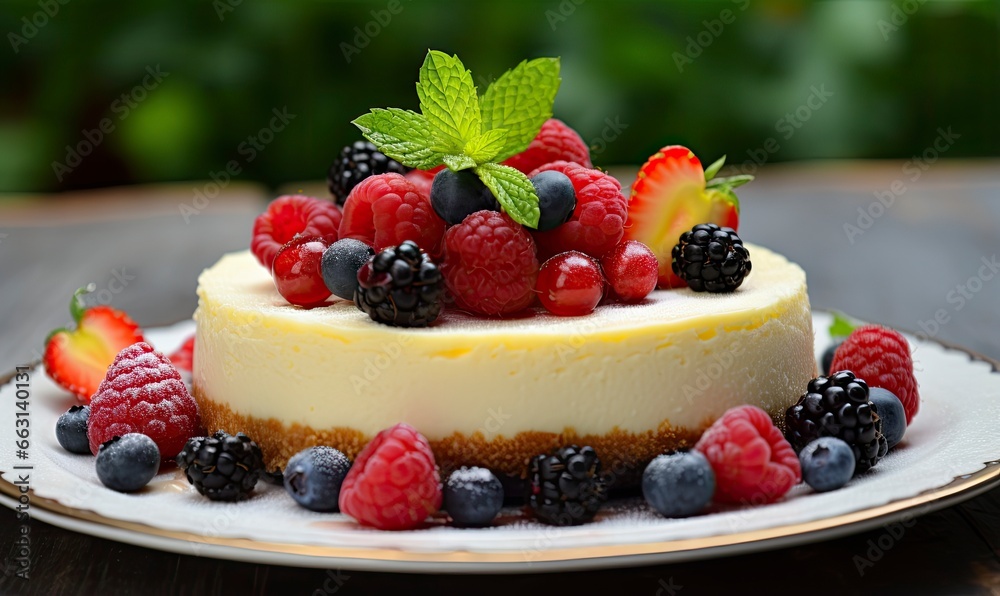 Lemon Cheesecake with Fresh Berries. Lemon Cheesecake with Fresh Berries.