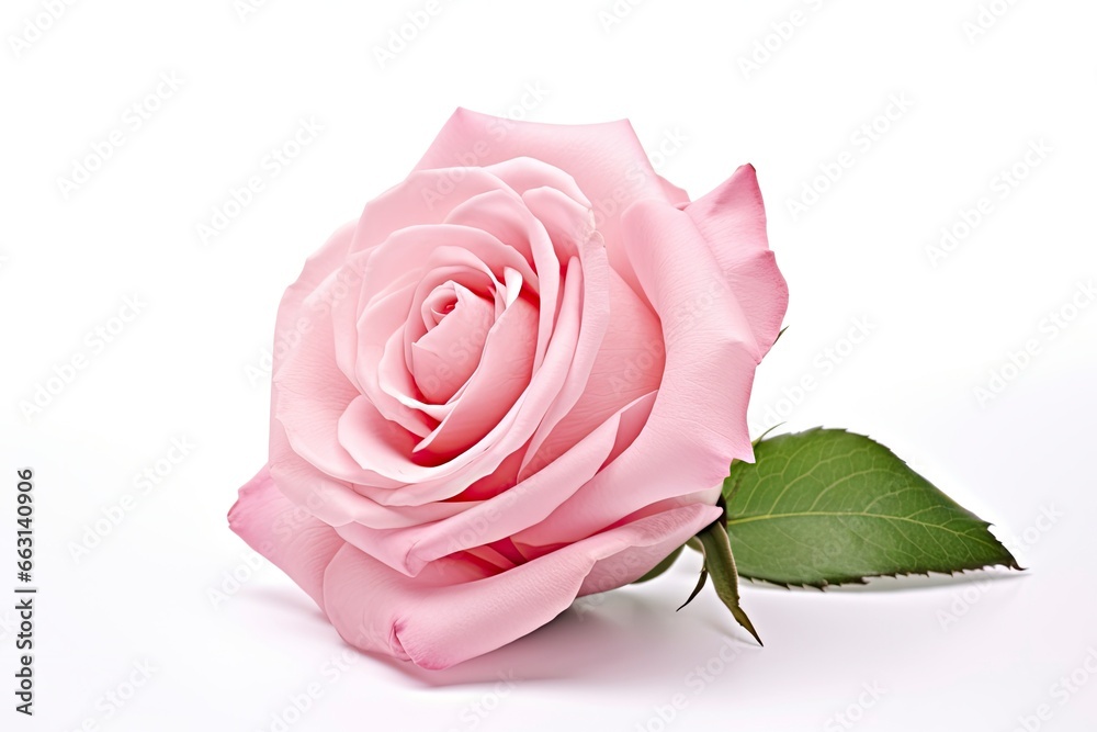 Pink rose isolated on white background. Pink rose isolated on white background.