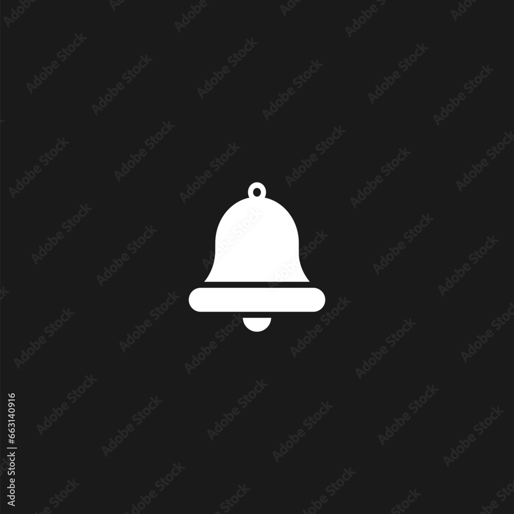 Bell icon design isolated on black background Bell icon design isolated on black background