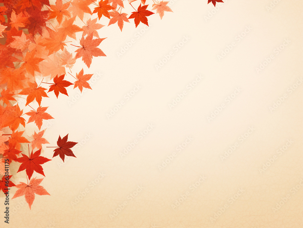 Fall leaves background with copy text space - ai generative Fall leaves background with copy text space - ai generative