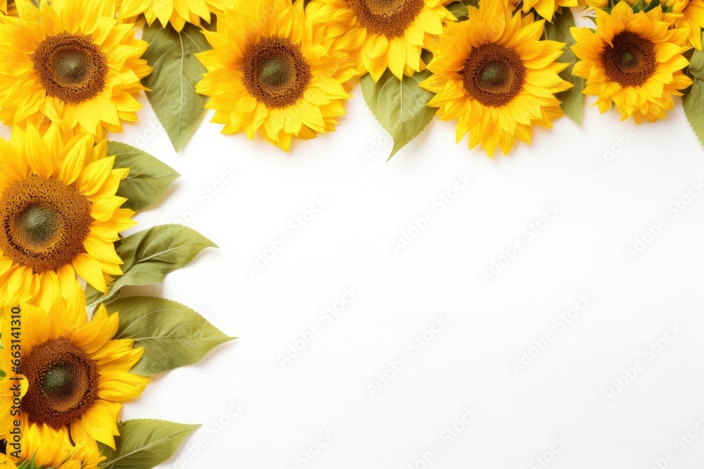 Sunflower Background with copy shape. Sunflower Background with copy shape.