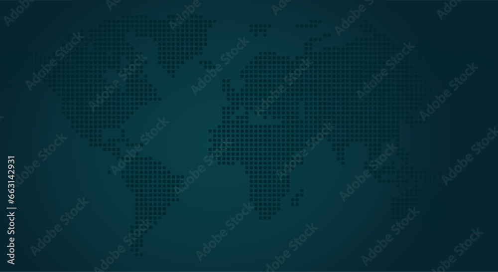 dark green abstract background vector, doted map dark green abstract background vector, doted map