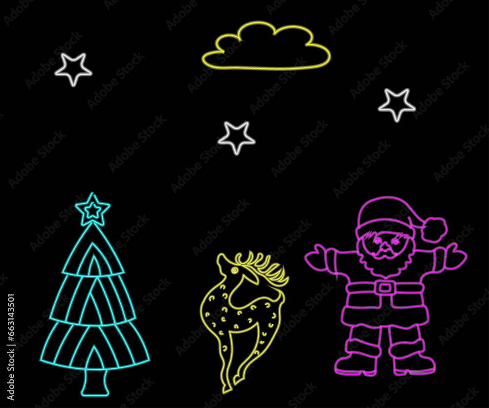 Neon Christmas tree with star, glowing icon. Neon New Year tree silhouette, outline Christmas tree in vivid colors. Festive fir with neon light. Icon set, sign, symbol for UI. Vector illustration Neon Christmas tree with star, glowing icon. Neon New Year tree silhouette, outline Christmas tree in vivid colors. Festive fir with neon light. Icon set, sign, symbol for UI. Vector illustration