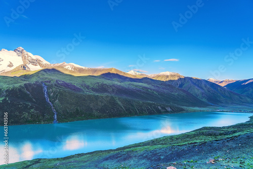 Beautiful Scenery of Sapu Mountain and Plateau Lakes in Xizang Autonomous Region of China photo