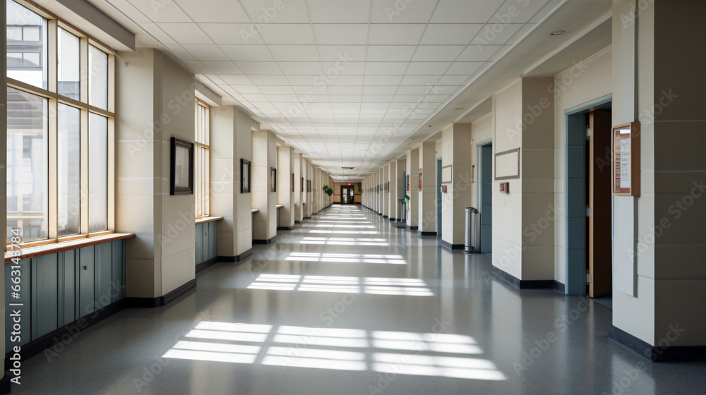 Large office blank corridor
