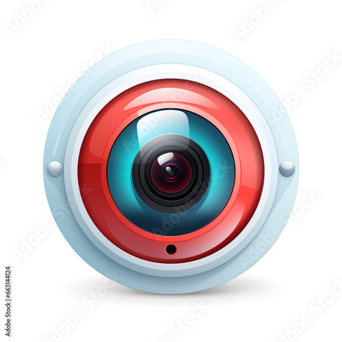 Realistic Detailed 3d Camera Icon. Vector Illustration.