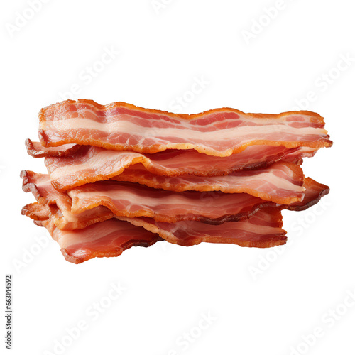 Bacon on a white background isolated PNG