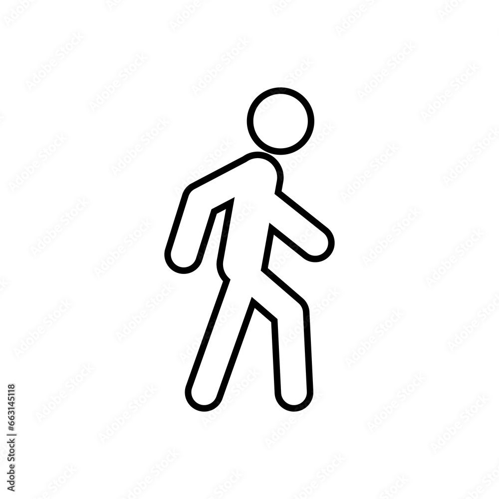 Walk icon. A person walking or walk sign flat icon for apps and websites Walk icon. A person walking or walk sign flat icon for apps and websites