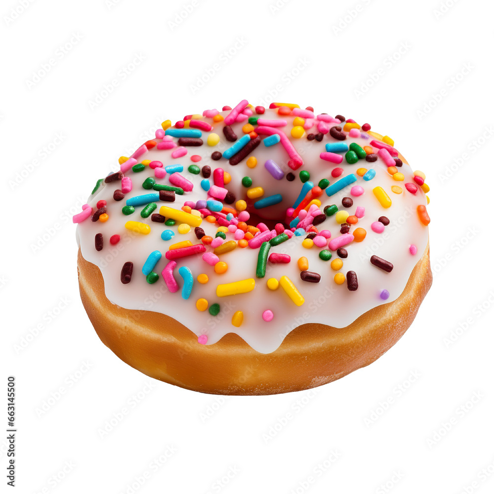 A Donut on a white background isolated PNG A Donut on a white background isolated PNG