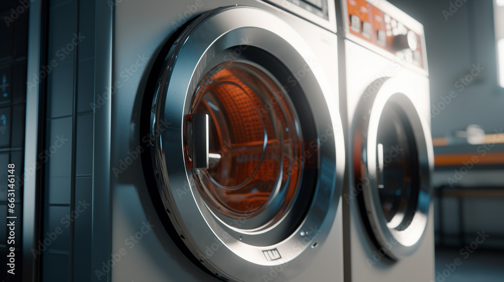 washing machine in a laundry washing machine in a laundry