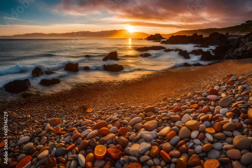 sunset on the beach © farzana