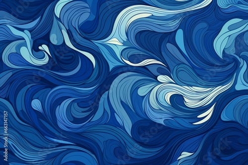 Abstract blue patterns suitable for background. Generative AI