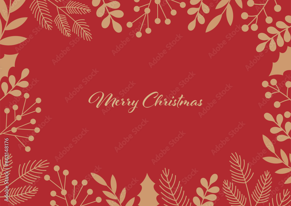 クリスマスフレーム北欧風赤 クリスマスフレーム北欧風赤
