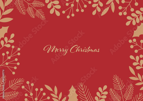 クリスマスフレーム北欧風赤