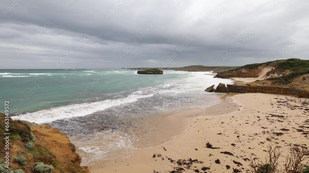 View from Crofts Bay beach lookout along the Great Ocean Road, southern Australia View from Crofts Bay beach lookout along the Great Ocean Road, southern Australia