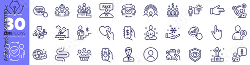 Download app, Hold heart and Headshot line icons pack. Graph chart, Eye detect, Engineering team web icon. Video conference, Yoga, Boat fishing pictogram. Business idea, World mail, Inclusion. Vector