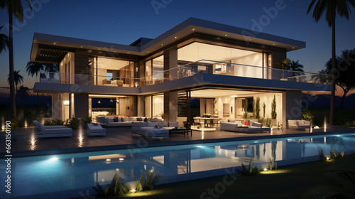 Modern luxury villa home © Mishi