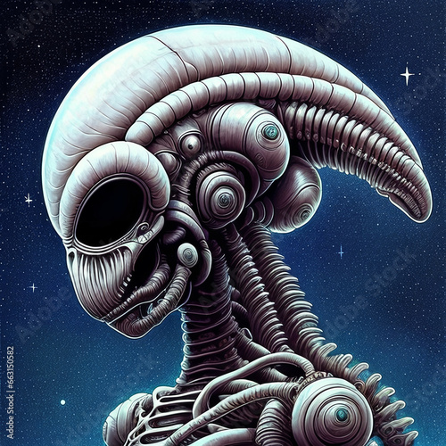 Biomechanical Alien creatur...