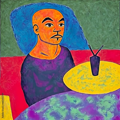 Man sitting at a table with...