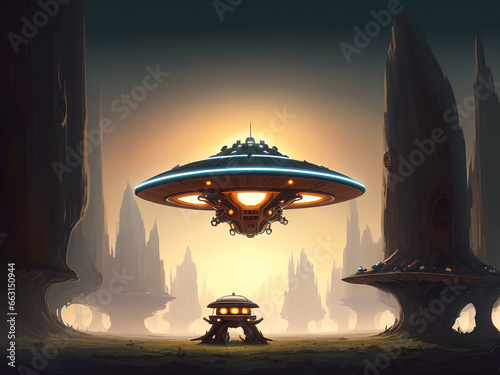 Alien Spaceship, Digital il...