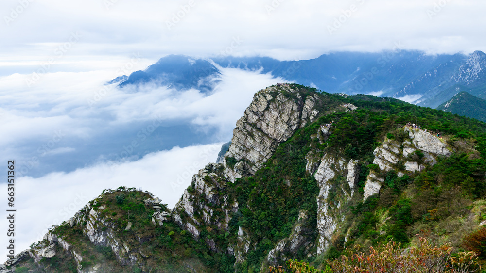 peaks in the mountains