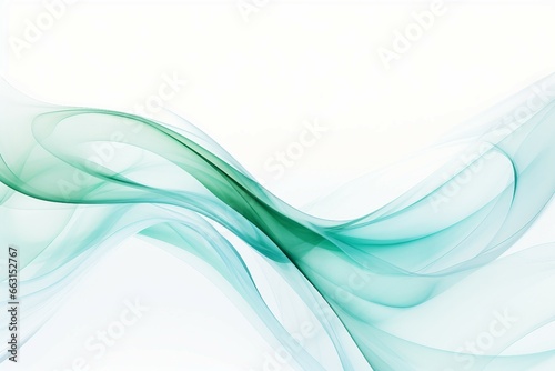 Soothing Abstract: Mint Green and Seafoam Blue Swirls on white background.