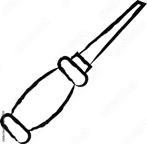 Bradawl hand drawn vector illustration