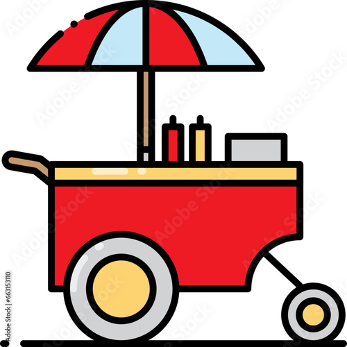 Food stall line icon