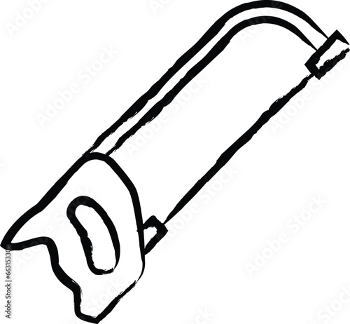 Fretsaw hand drawn vector illustration