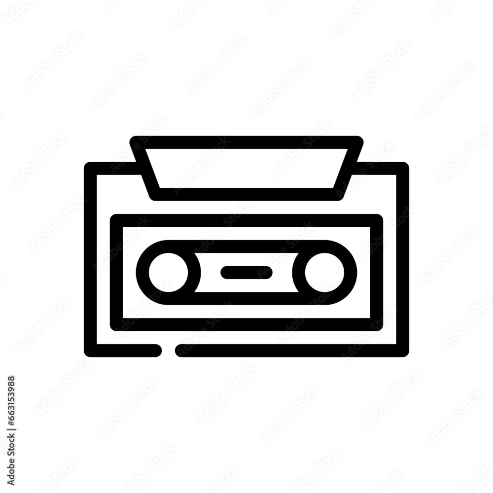 cassette line icon cassette line icon