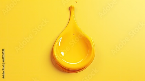 Yellow Oil drop icon isolated on yellow background. Geological exploration, geology research. Minimalism concept. 3d illustration 3D render