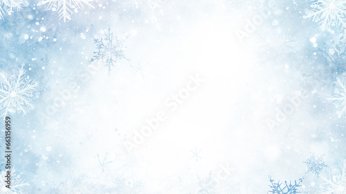 white art background, snow frame, snowfall creative blurred abstract white background blank copy space design winter christmas greeting © kichigin19
