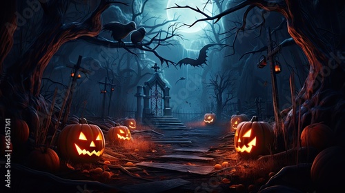 The spooky night background. Spooky night halloween background. Halloween theme dark background. Halloween spooky night background