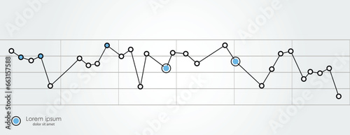 Vector line graph element. Modern simple chart background