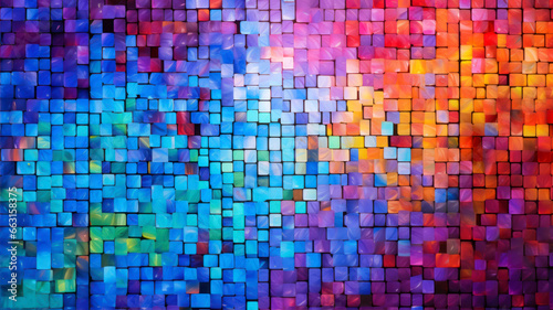 Abstract background of colorful squares.