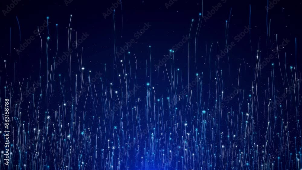 Digital cyberspace with particles and Digital data network connections concept. application technology and digital marketing, Financial and banking, Digital link tech, big data. innovation business