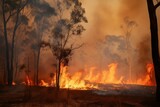 Australian bush fire. Generative AI