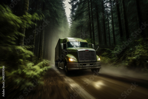 Cargo transportation road highway freight shipping trucks © VICHIZH