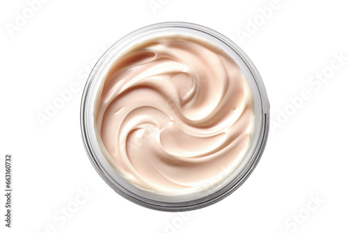 Top View of Jar of Cream. Isolated